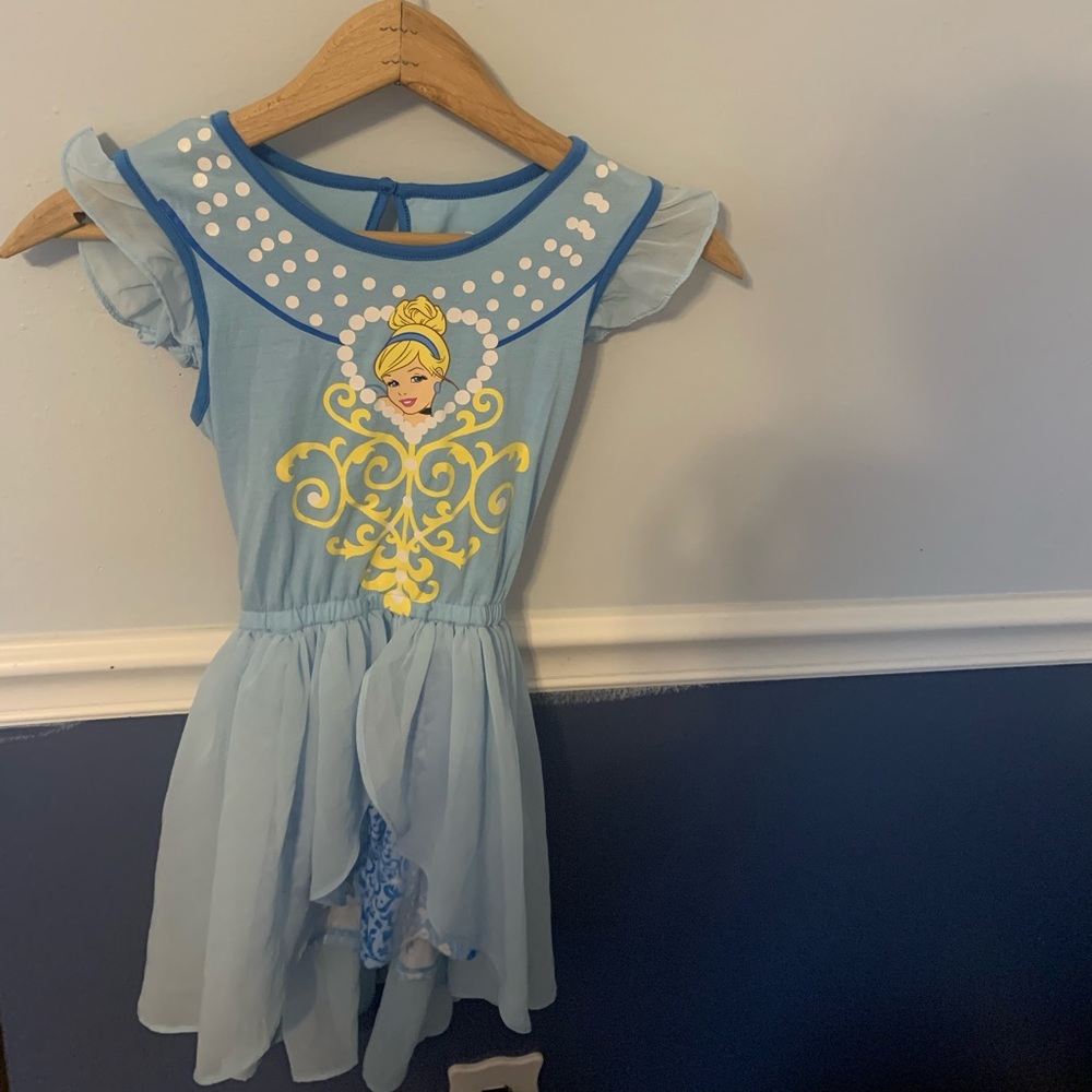 Disney princess Cinderella big girls toe knot sleeveless costume romper size 7/8
